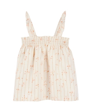 Regata infantil  com laço listras e floral bege | Carter's