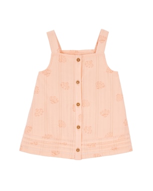 Regata infantil concha com abotoamento  laranja | Carter's 