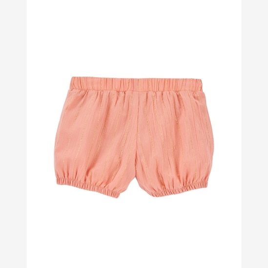 Short infantil fios metalizados com textura laranja | Carter's