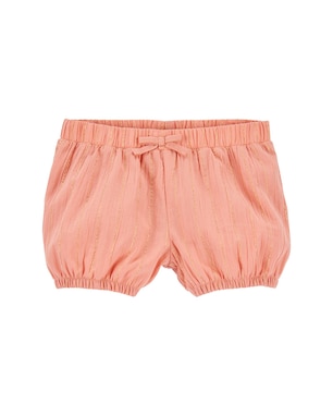 Short infantil fios metalizados com textura laranja | Carter's