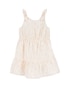 Vestido infantil evasê texturizado com laço off-white | Carter's