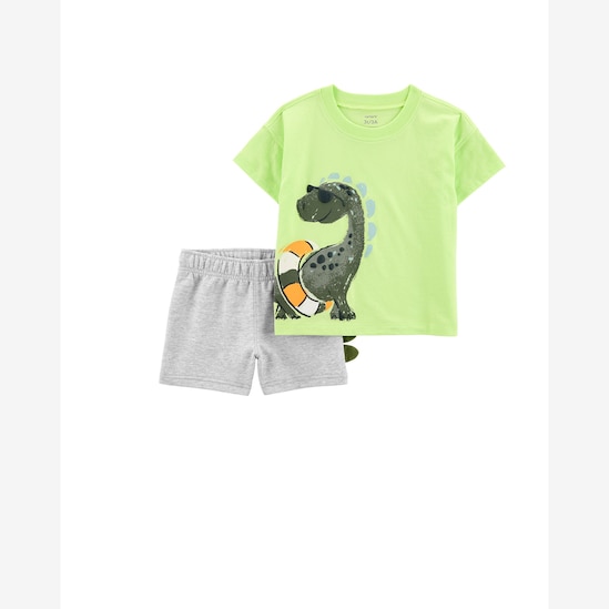 Conjunto curto bebê 2 peças dinossauro multicor | Carter's