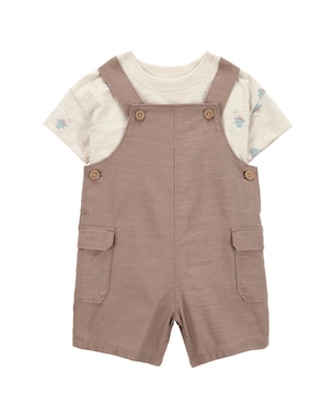 Jardineira bebê rajadinha com bolso cargo multicor | Carter's