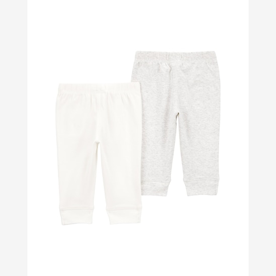 Kit calça bebê 2 peças cós elástico e laço multicor | Carter's