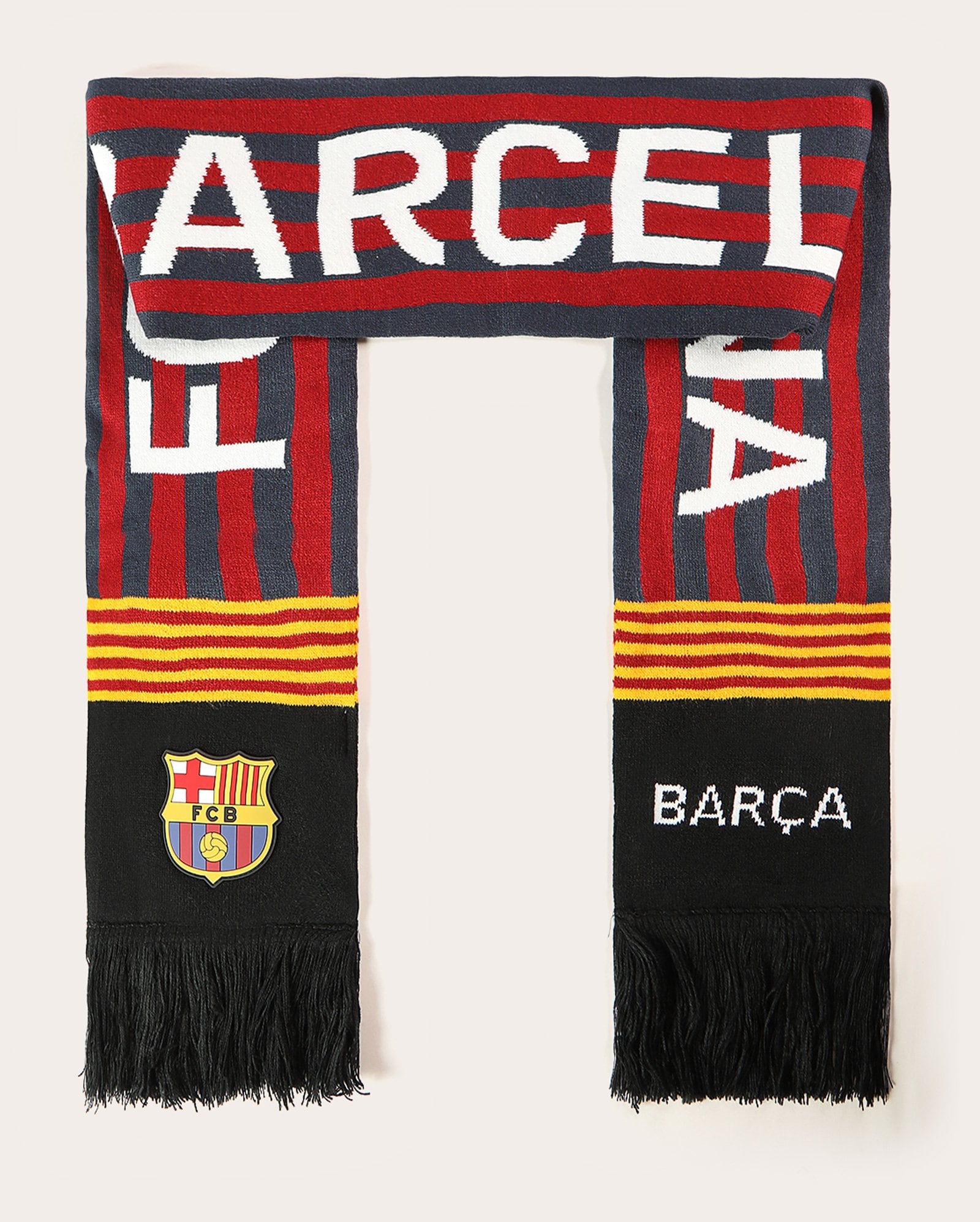 Cachecol infantil tricotado Barcelona – multicor