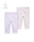 Kit calça bebê 2 peças floral cós elástico multicor | Carter's
