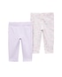Kit calça bebê 2 peças floral cós elástico multicor | Carter's