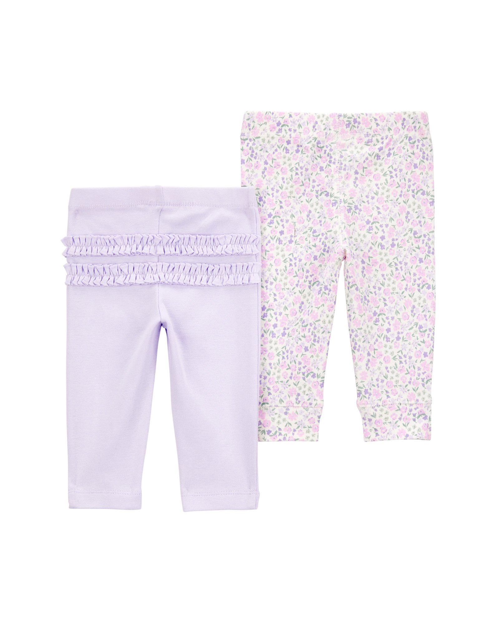 Kit calça bebê 2 peças floral cós elástico multicor | Carter's