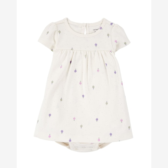 Vestido bebê evasê balões com casaco multicor | Carter's