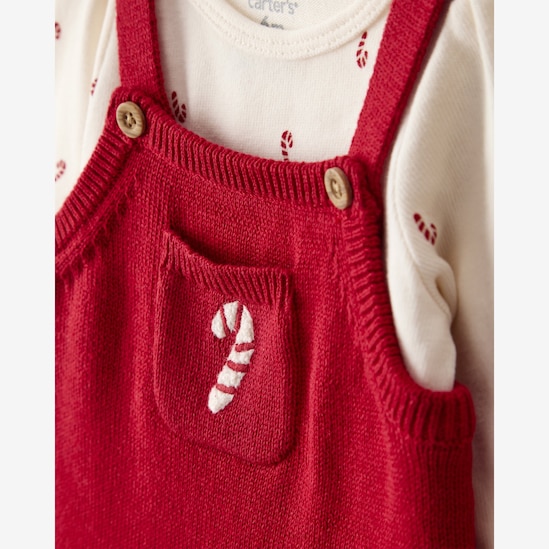 Salopete bebê de tricot bengala natalina multicor | Carter's