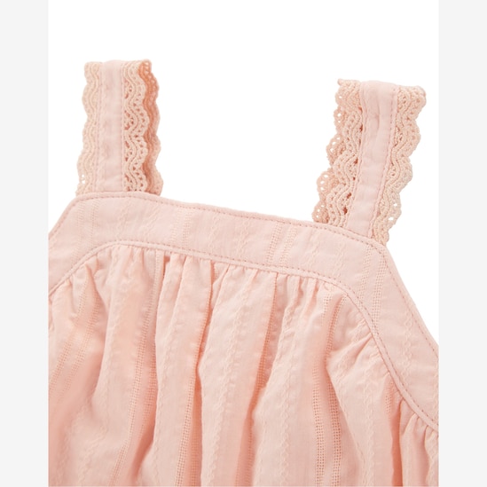 Conjunto curto bebê 2 peças texturizado com faixa laranja | Carter's