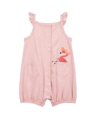 Macaquinho bebê poá flamingo rosa | Carter's