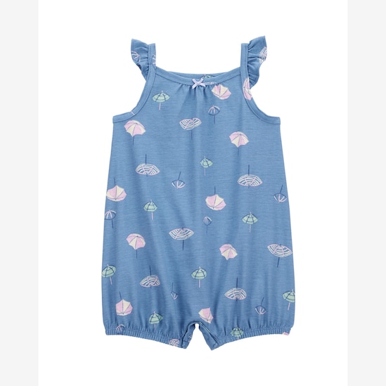 Macaquinho bebê guarda-chuva azul | Carter's