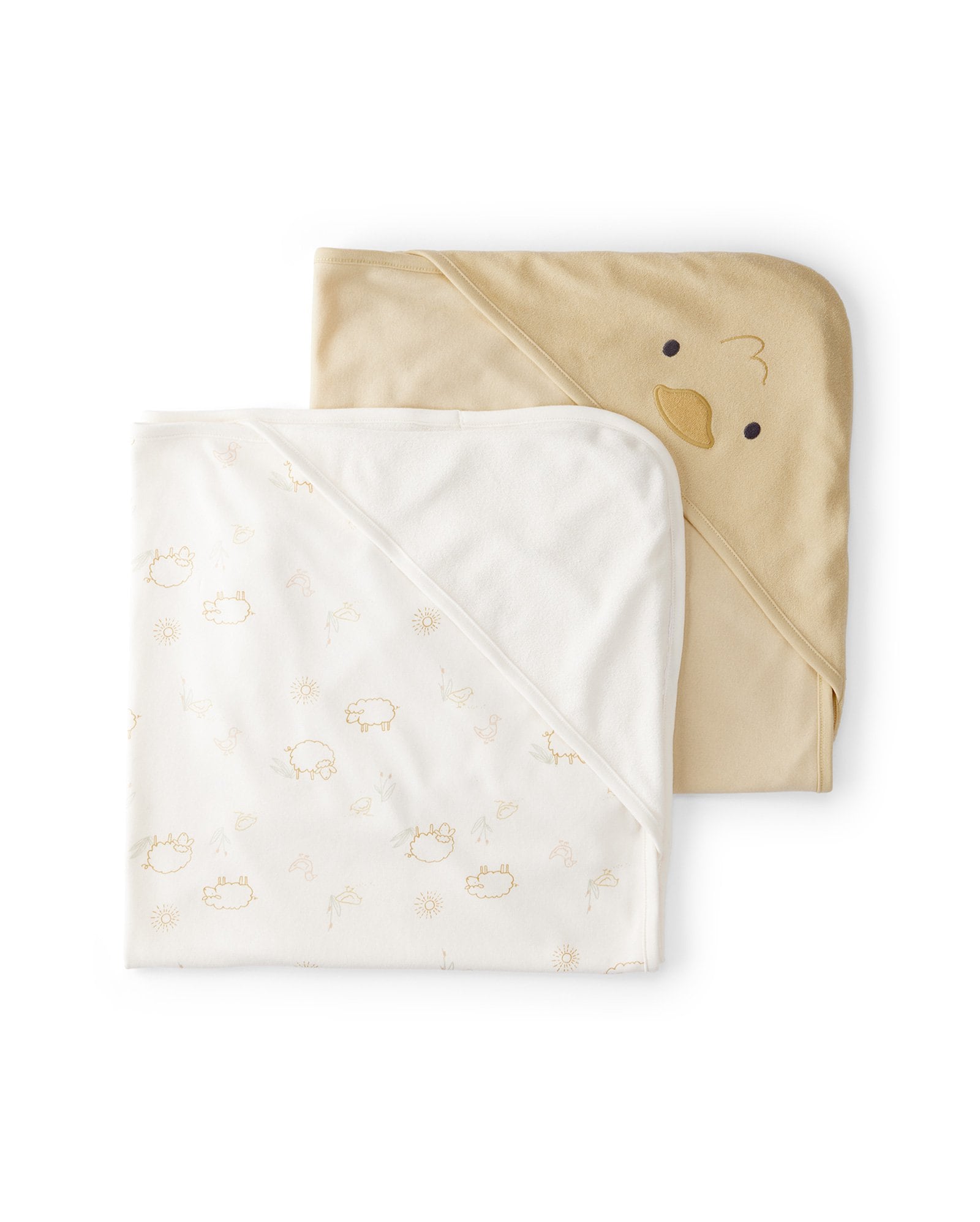 Kit toalha de banho bebê 2 peças pelicano multicor