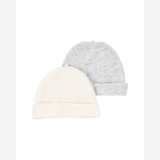 Kit touca bebê 2 peças com dobra multicor | Carter's