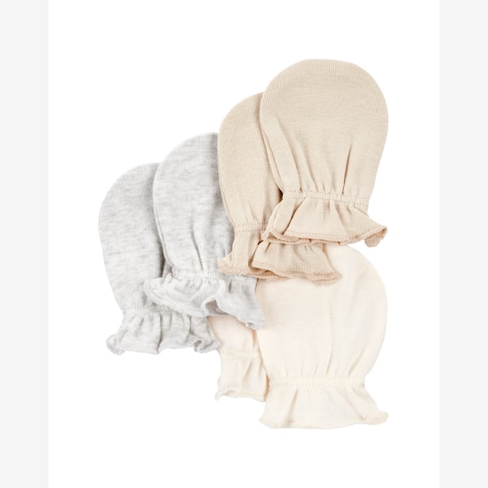 Kit luva bebê 3 pares com ripple multicor | Carter's