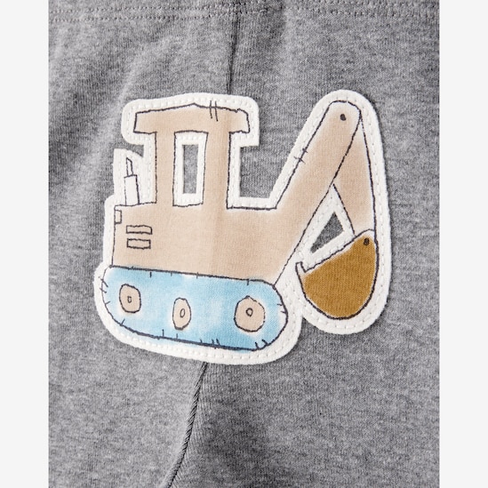 Conjunto longo bebê 3 peças escavadeira multicor | Carter's