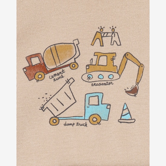 Conjunto longo bebê 3 peças escavadeira multicor | Carter's