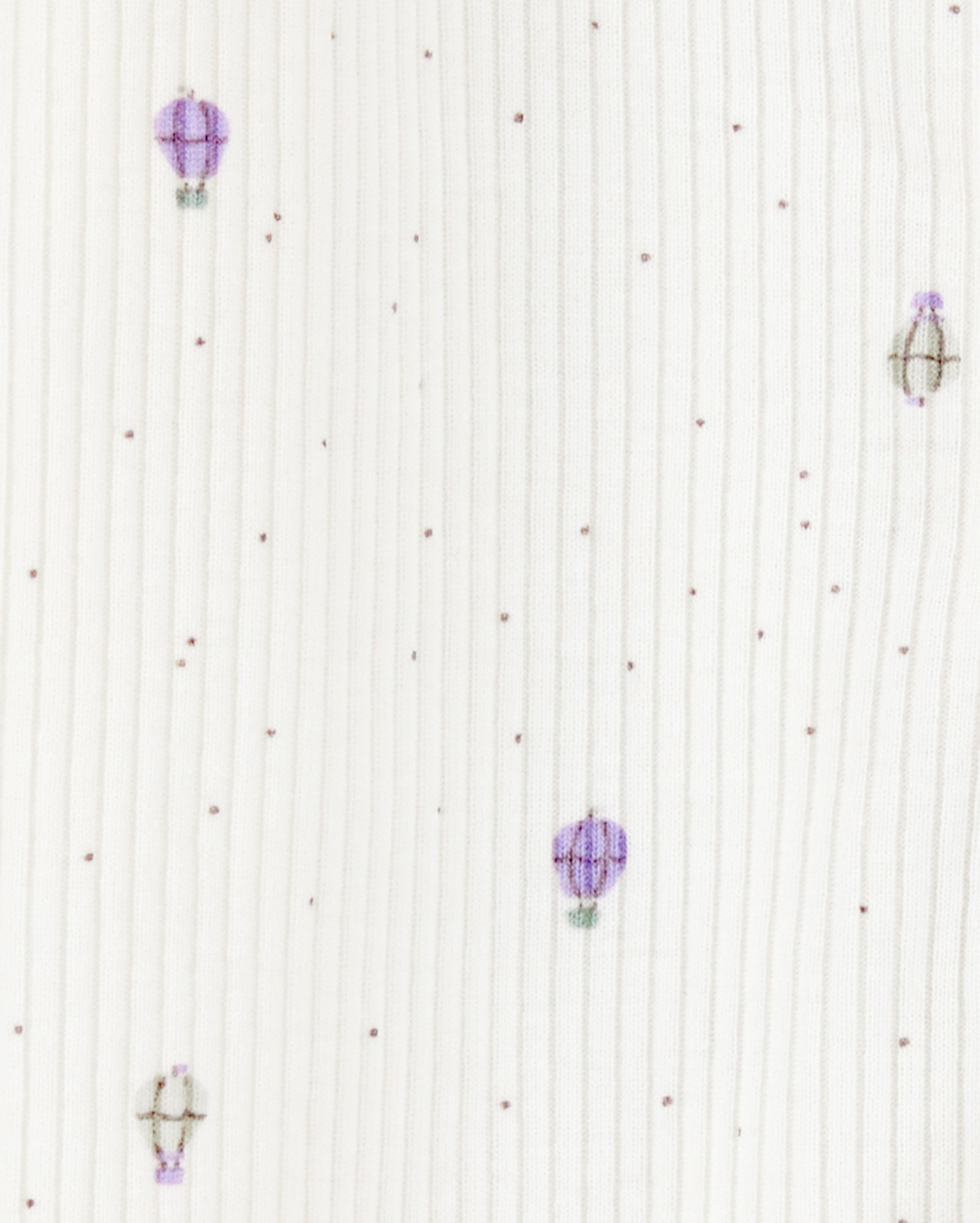 Macacão bebê manga longa com pezinho balões off-white | Carter's