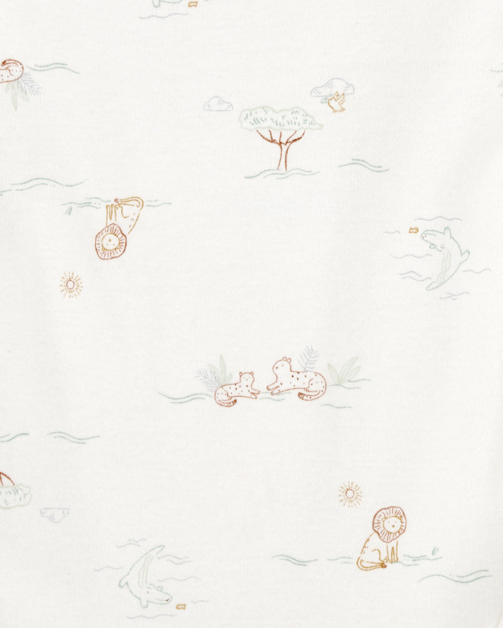 Kit body bebê 5 peças selva e listras multicor | Carter's