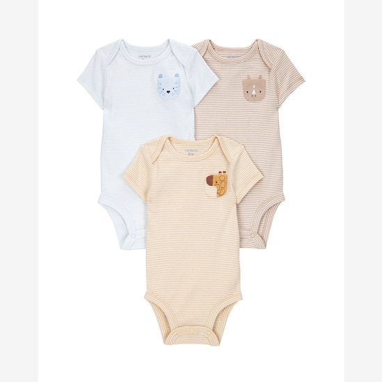 Kit body bebê 3 peças bichinhos multicor | Carter's