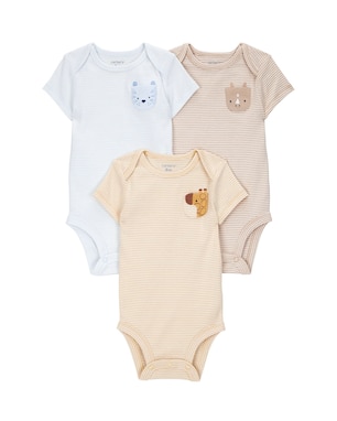 Kit body bebê 3 peças bichinhos multicor | Carter's