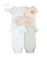 Kit body bebê 5 peças bichinhos e listras multicor | Carter's