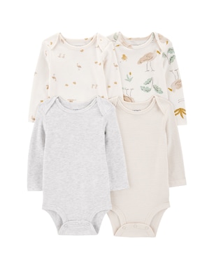 Kit body bebê 4 peças pelicano e listras multicor | Carter's