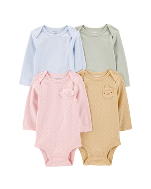 Kit body bebê 4 peças bichinhos e poá multicor | Carter's