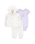 Conjunto longo bebê 3 peças balões branco | Carter's