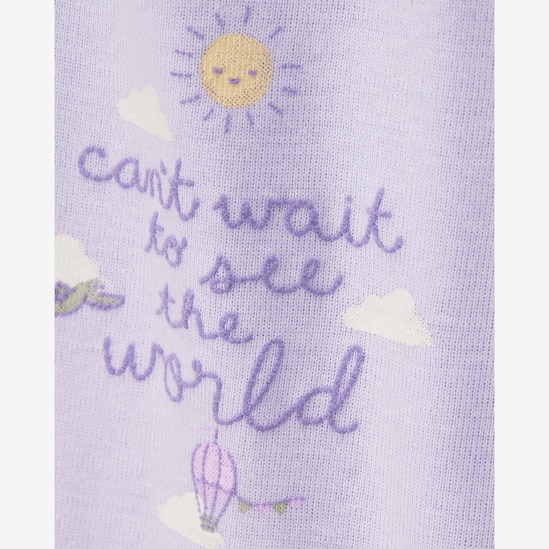 Conjunto longo bebê 3 peças balões branco | Carter's