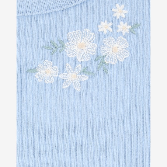 Vestido bebê evasê canelado com casaco multicor | Carter's