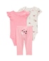 Conjunto longo bebê 3 peças joaninha rosa | Carter's