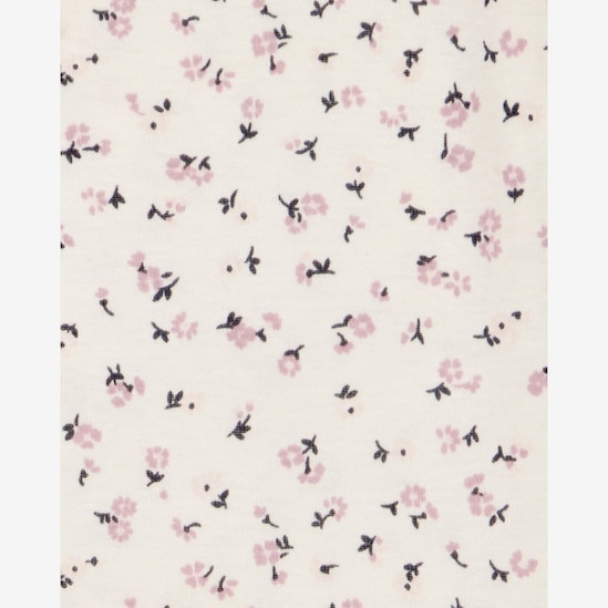 Conjunto longo bebê 3 peças flores delicadas rosa | Carter's 