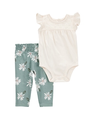 Conjunto longo bebê 2 peças floral e texturizado multicor | Carter's