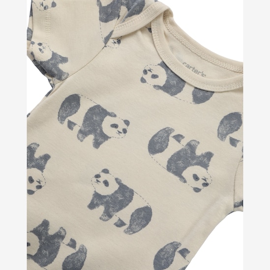 Conjunto longo bebê 3 peças pandas - multicor | Carter's