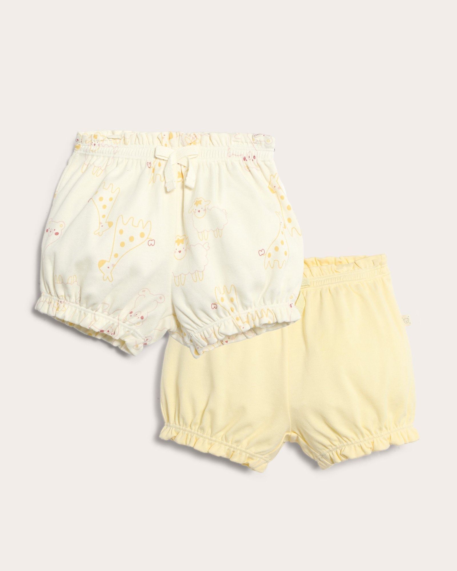 Kit short bebê 2 peças estampado - multicor