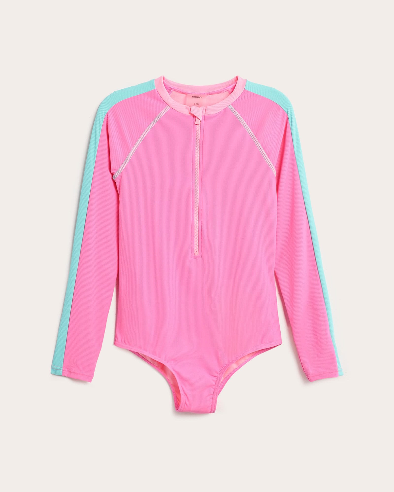 Maiô infantil manga longa 6-14A - rosa