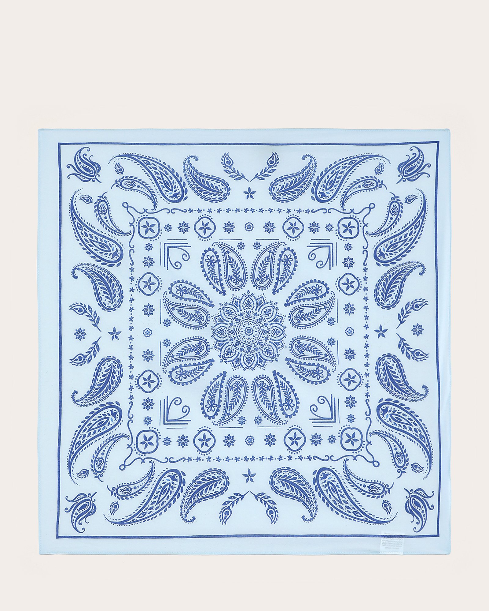 Lenço feminino bandana paisley - Azul Claro