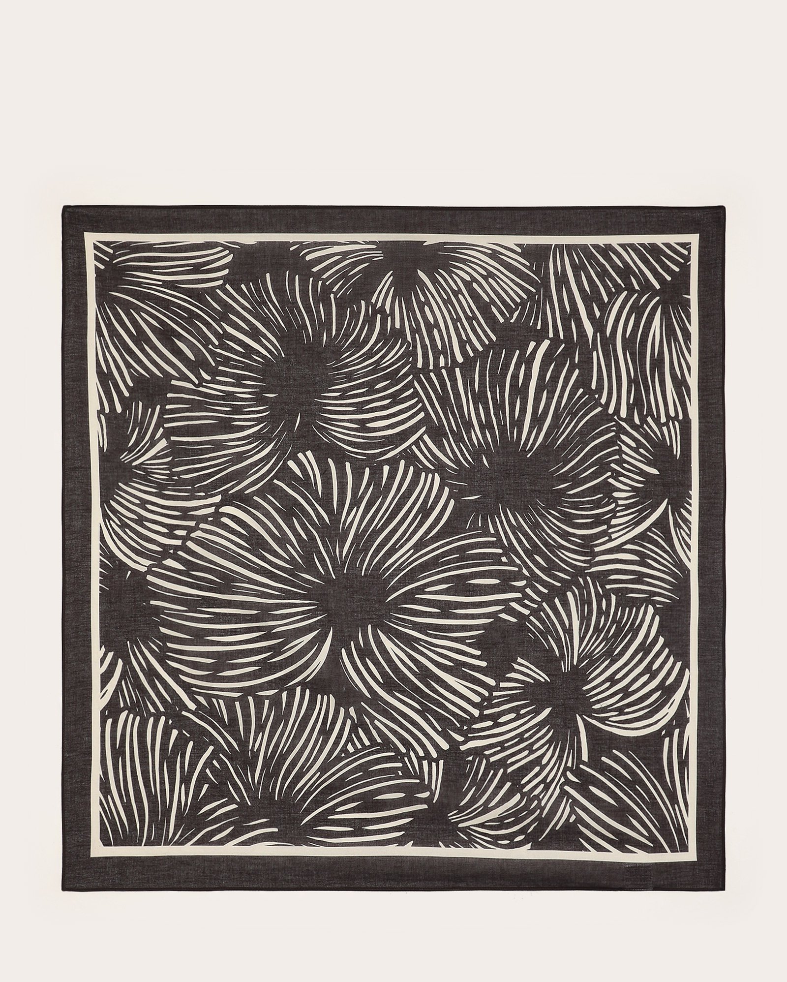 Lenço feminino bandana abstrato - Marrom Escuro