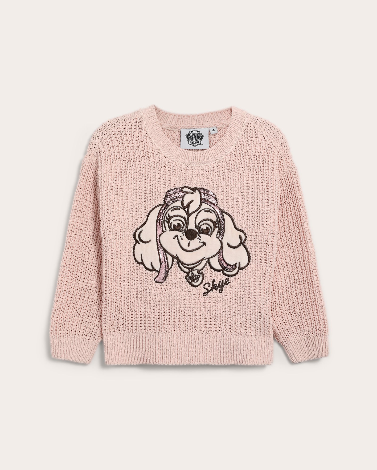 Suetér infantil tricot Sky Patrulha Canina 1-6A - rosa | Paramount
