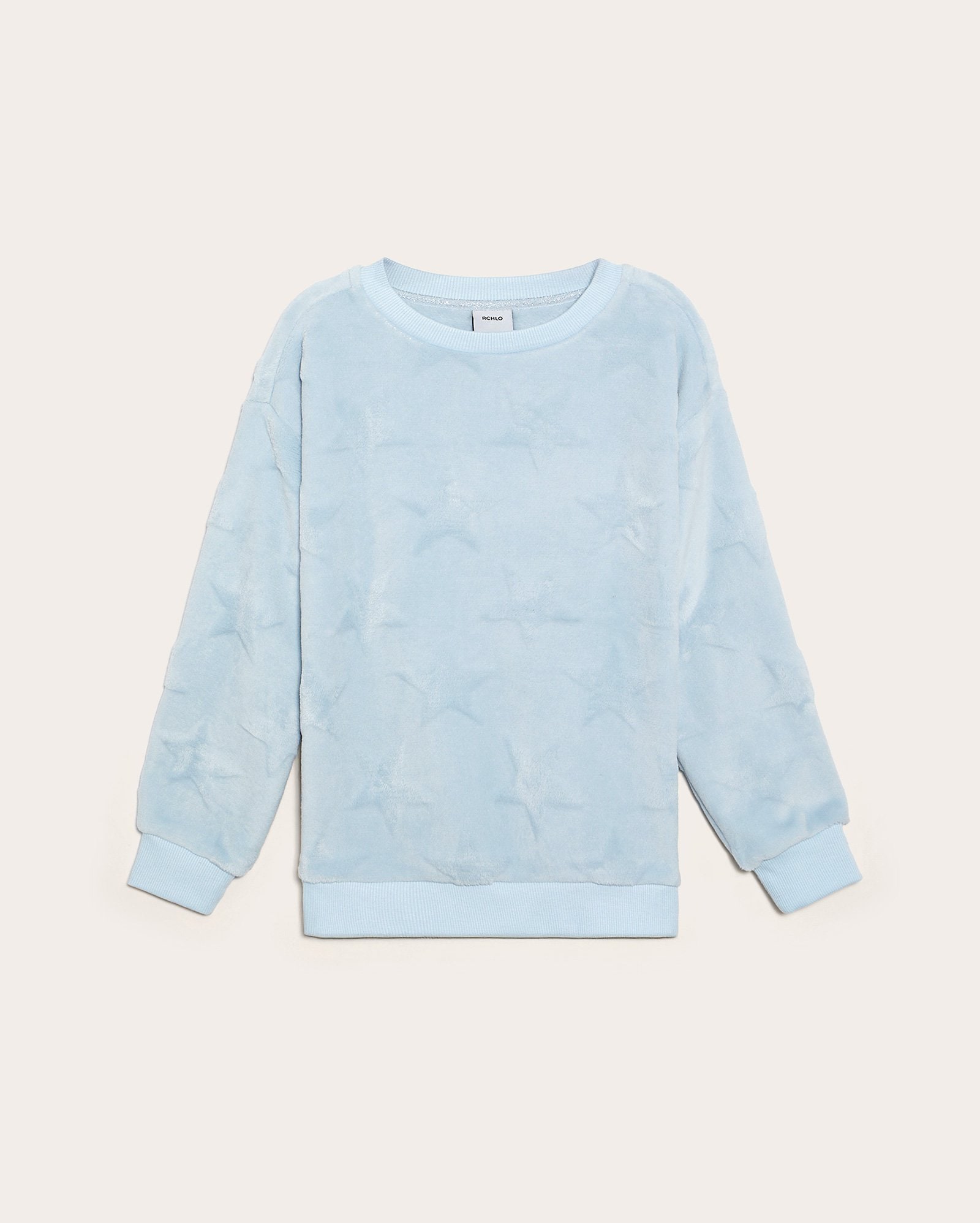 Blusa infantil fleece estampa com relevo 1-6A - Azul Claro