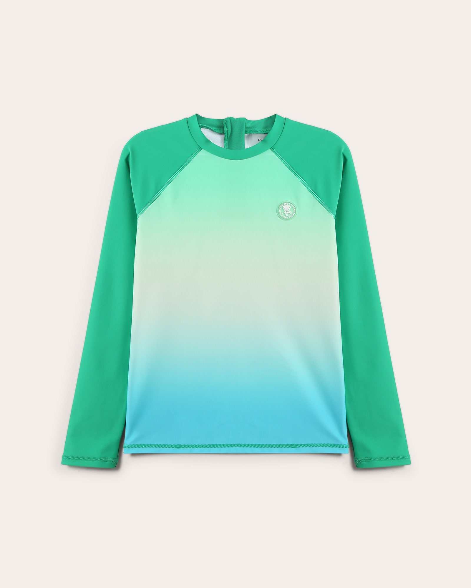 Camiseta de praia infantil palmeira 6-14A - multicor