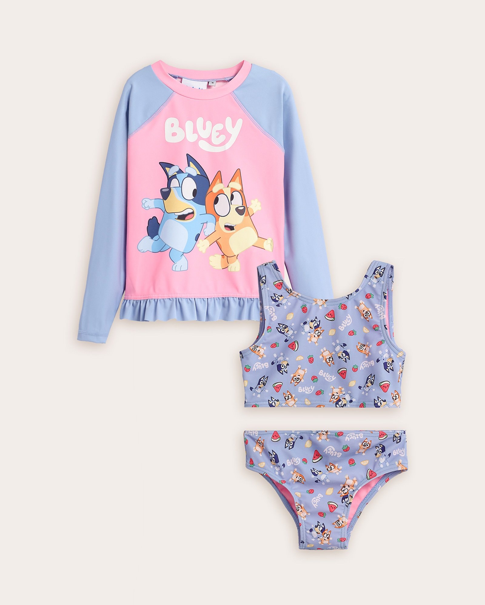 Conjunto praia infantil 3 peças Bluey 1-6A - azul | BBC