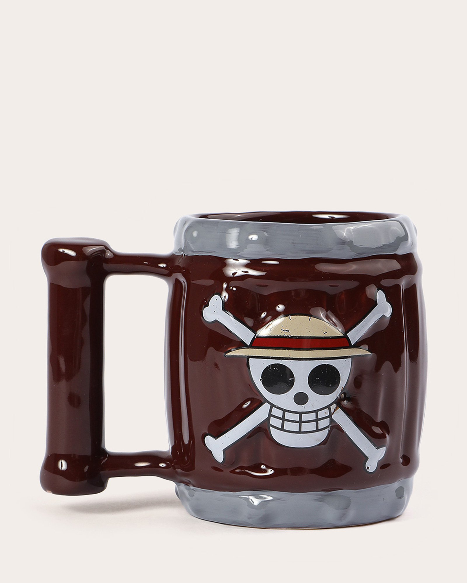 Caneca barril caveira One Piece - marrom | One Piece