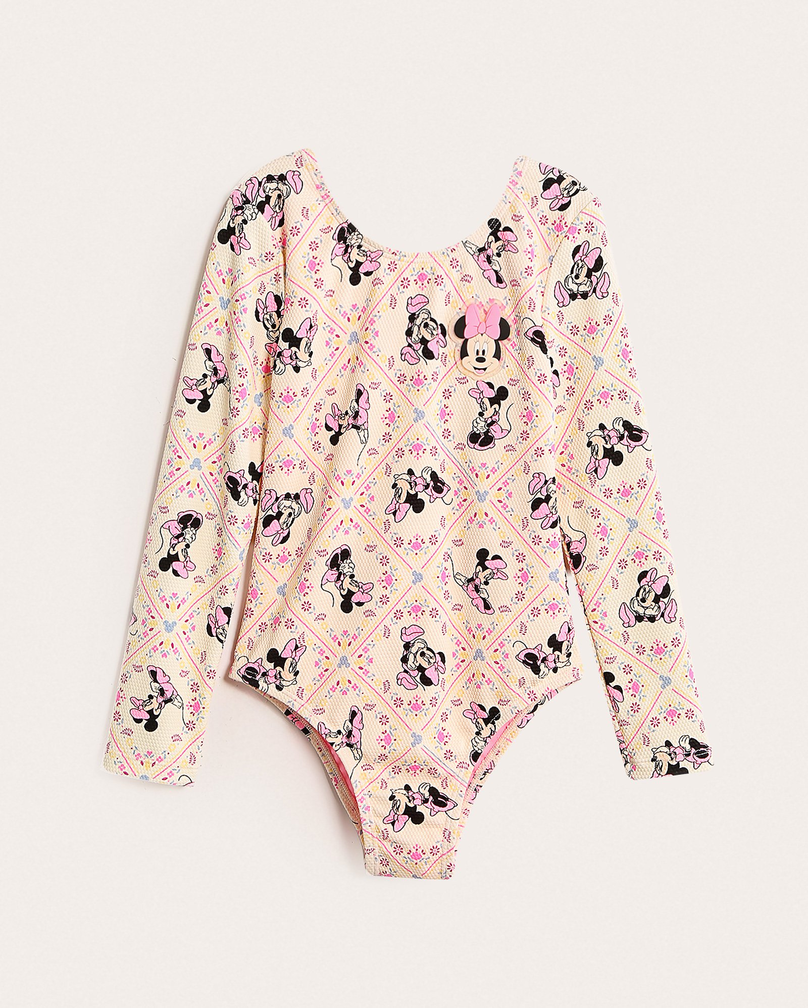 Maiô infantil texturizado Minnie 4-10A - multicor | Disney
