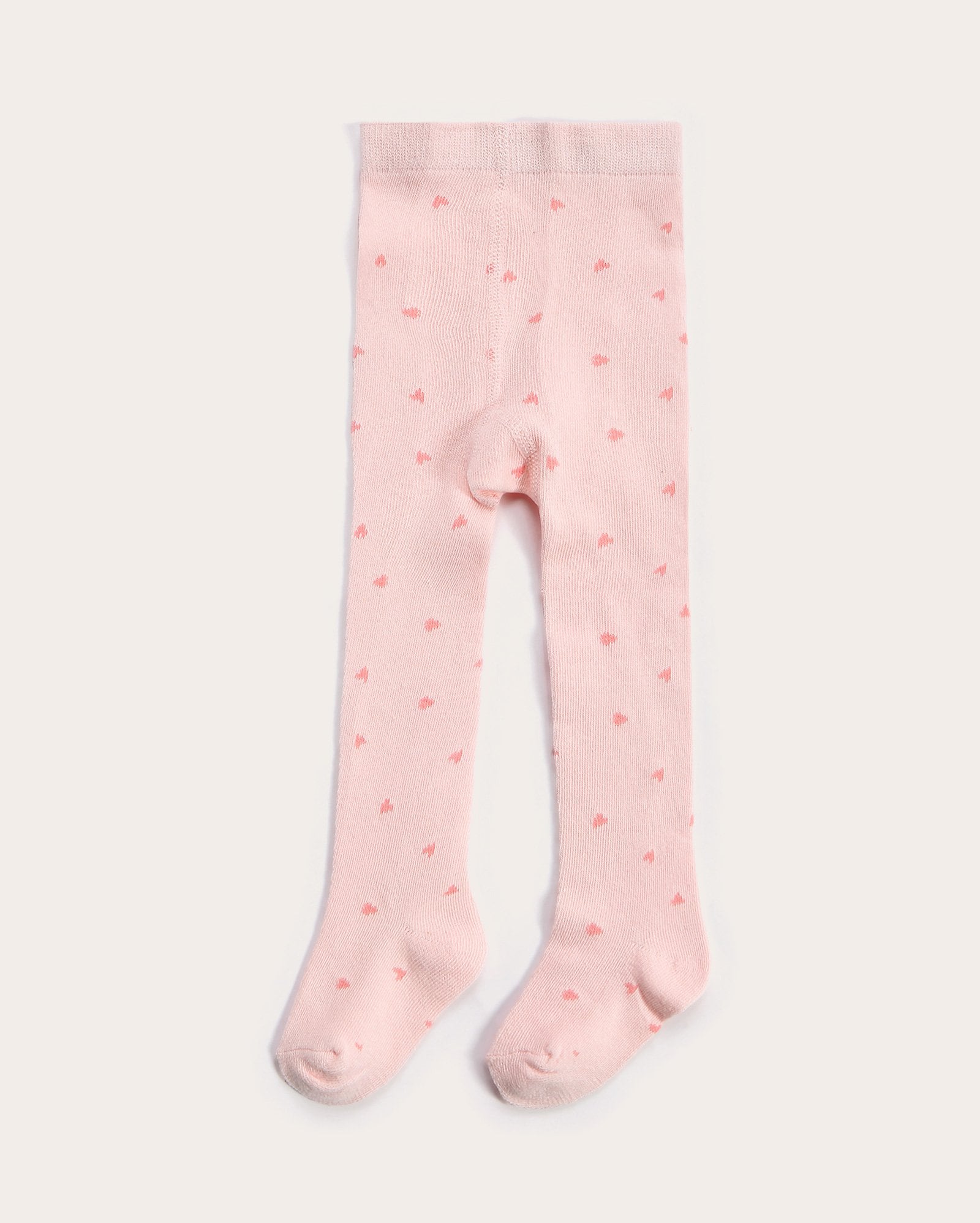 Meia-calça bebê estampada - Rosa Claro