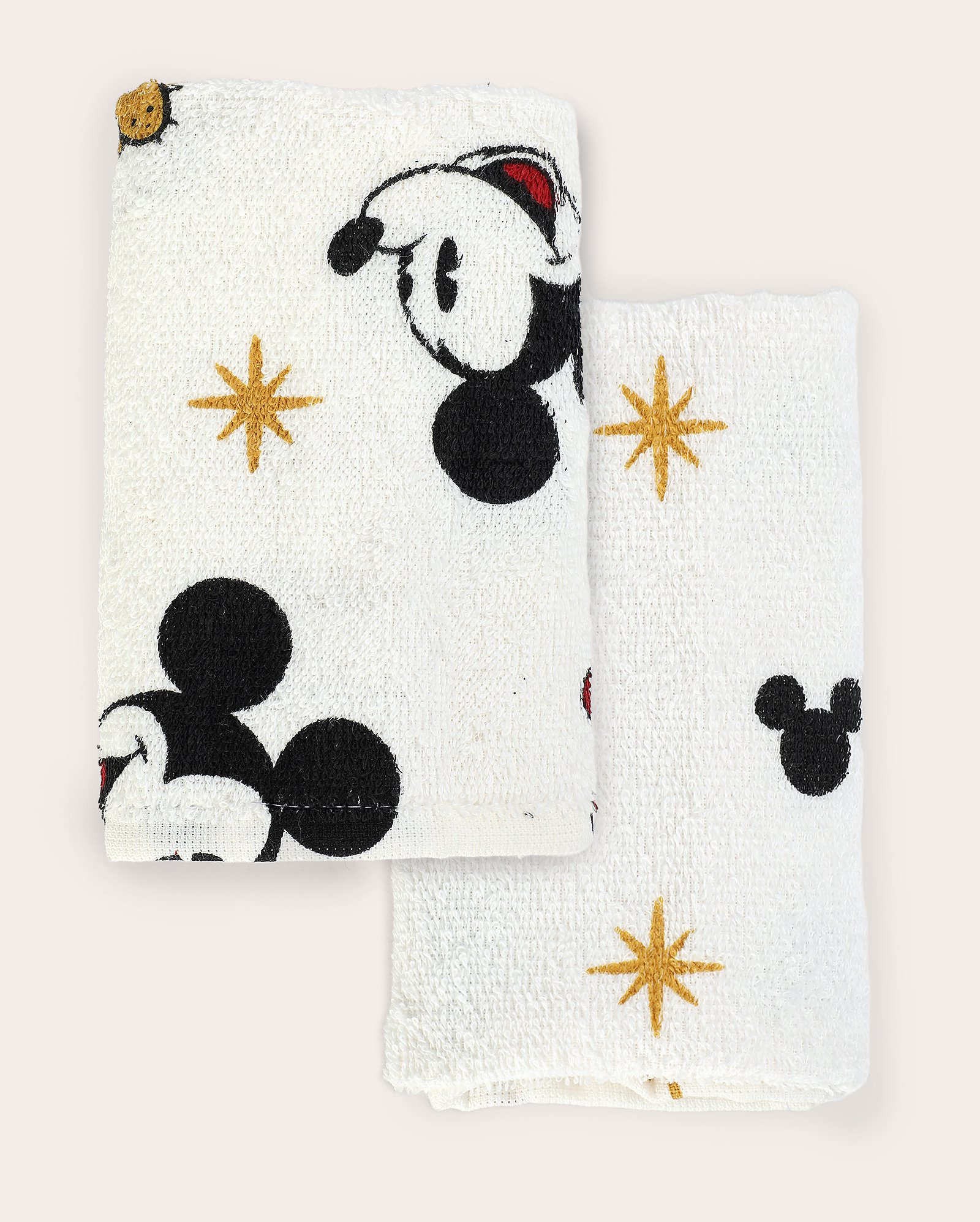 Kit toalha de lavabo 2 peças Mickey natal - branco | Casa Riachuelo