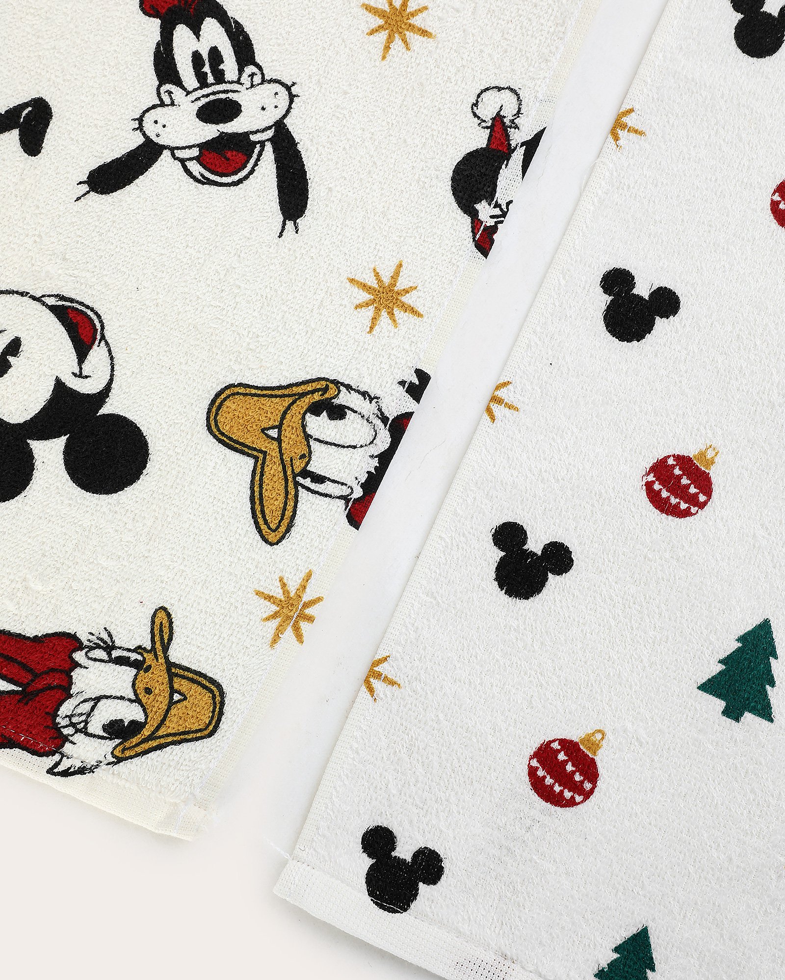 Kit toalha de lavabo 2 peças Mickey natal - branco | Casa Riachuelo