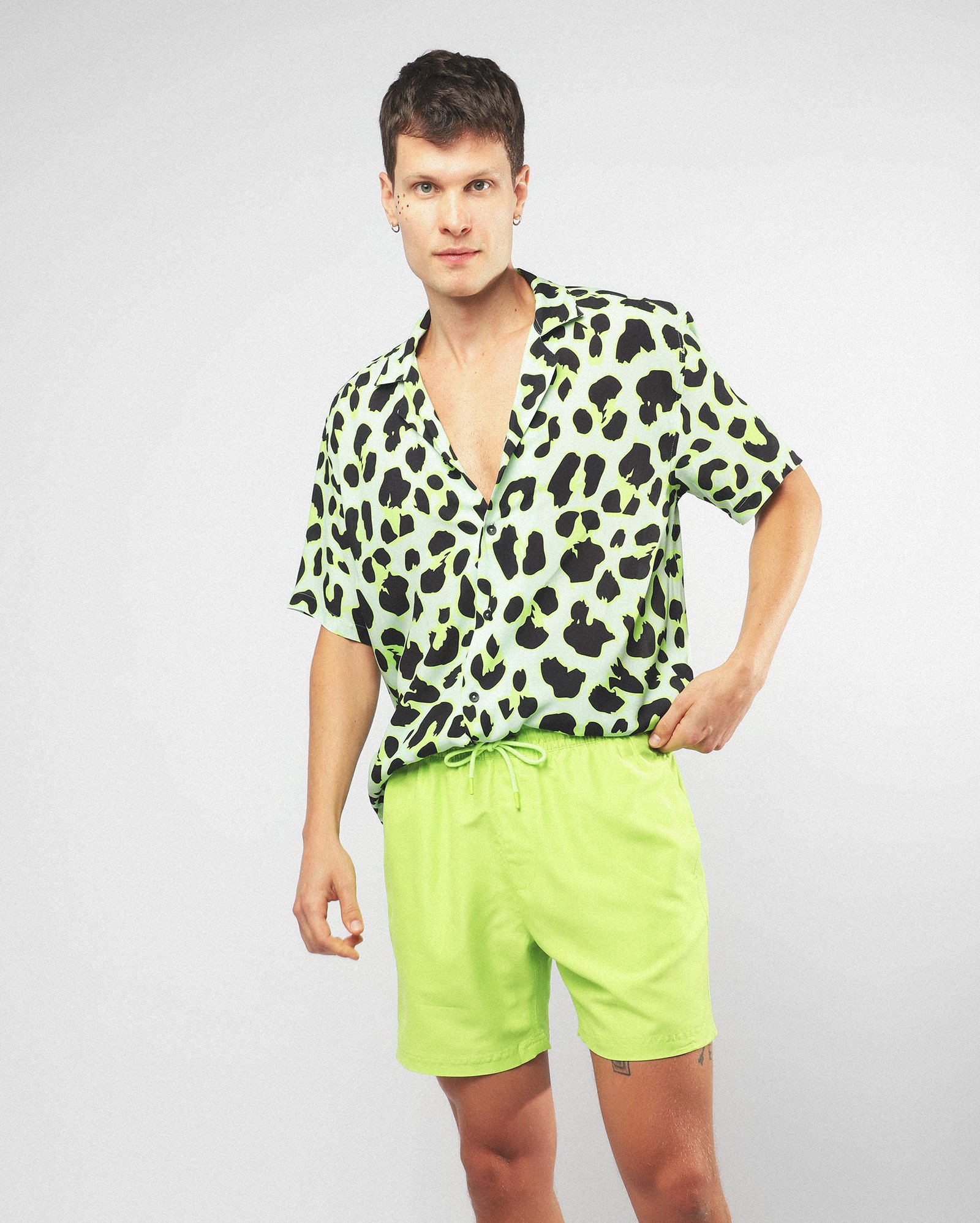 Short água masculino estampa mágica - Verde Claro — foto 2